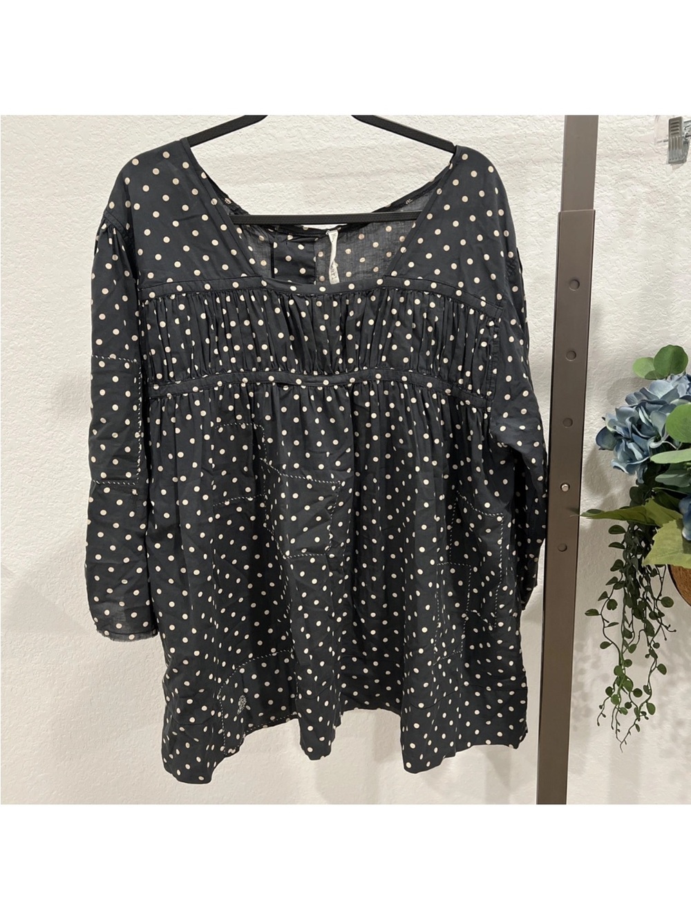 Magnolia Pearl Black Polka Dot Peasant Tunic
